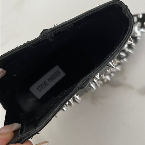 Steve Madden Viceroy Black Studded Ankle Booties - Picture 2 of 10